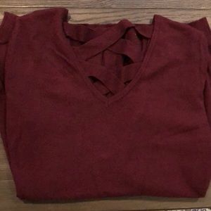 Women’s maroon sweater. Size medium.